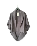 Juliet Shawl Collar Cardigan Capelet in Steel Gray