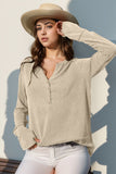 Notched Thumbhole Long Sleeve T-Shirt