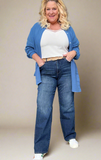 Full Size Mid Rise Tummy Control Straight Leg Jeans