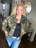 Now You See Me Distressed Camo Jacket