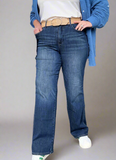 Full Size Mid Rise Tummy Control Straight Leg Jeans