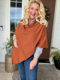 Out and About Poncho in Clay