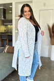 Double Take Full Size Open Front Longline Cardigan