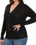 Snappy Dresser Knit Cardigan Sweater in Black