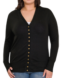 Snappy Dresser Knit Cardigan Sweater in Black