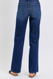 Full Size Mid Rise Tummy Control Straight Leg Jeans