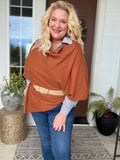 Out and About Poncho in Clay