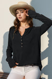 Notched Thumbhole Long Sleeve T-Shirt