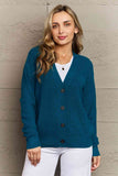 Kiss Me Tonight Button Down Cardigan in Teal