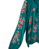 Teal Me No Lies Peasant Top