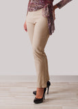 Pull on stretch comfort jegging in tan for missy and plus size women